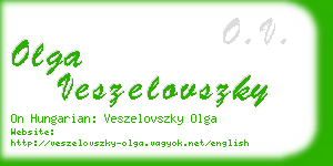 olga veszelovszky business card